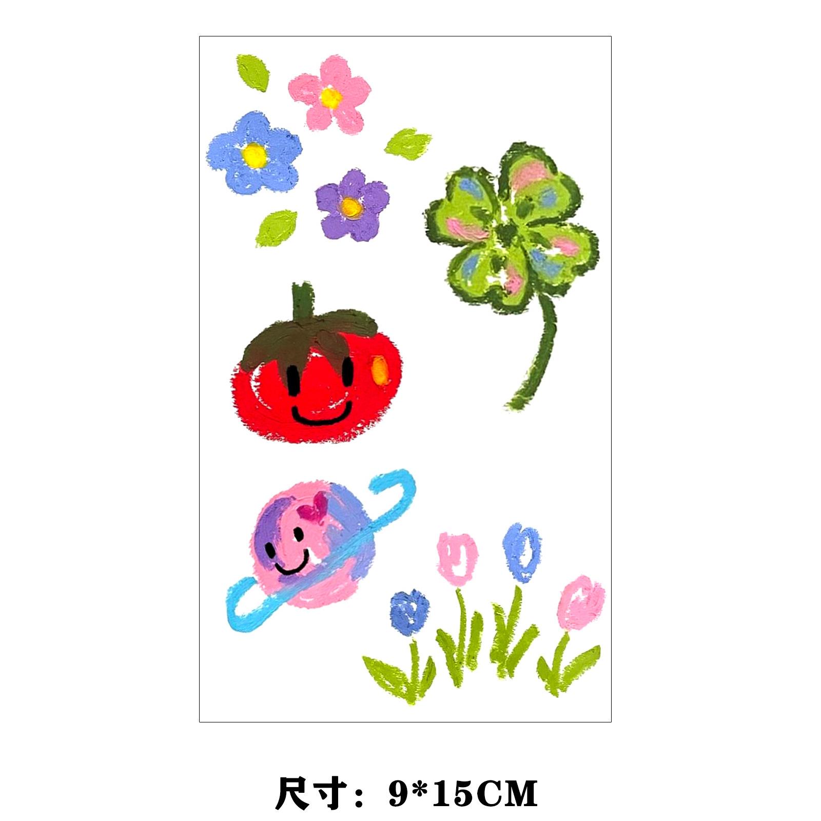 Dopamine Color Butterfly Animal Love Star Fireworks Small Picture Finger Tattoo Sticker CA-337