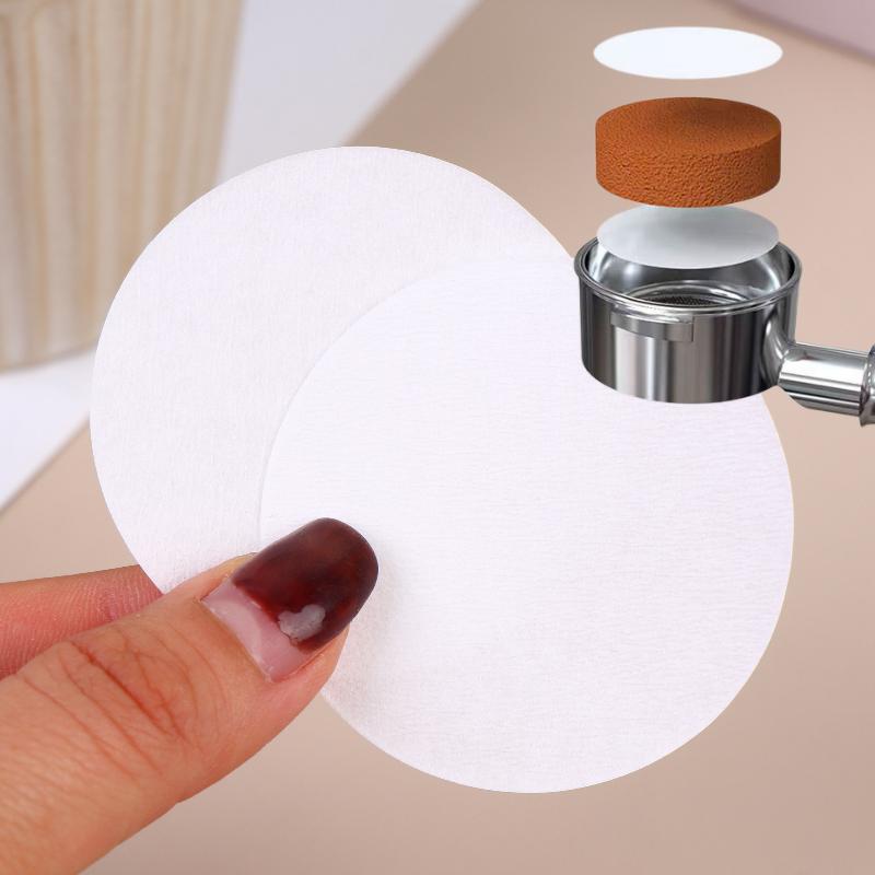 100/500Pcs 51/53/54/58Mm Unbleached Espresso Filter Coffee Paper Filter Puck Screen Portafilter Paper For Breville Barista