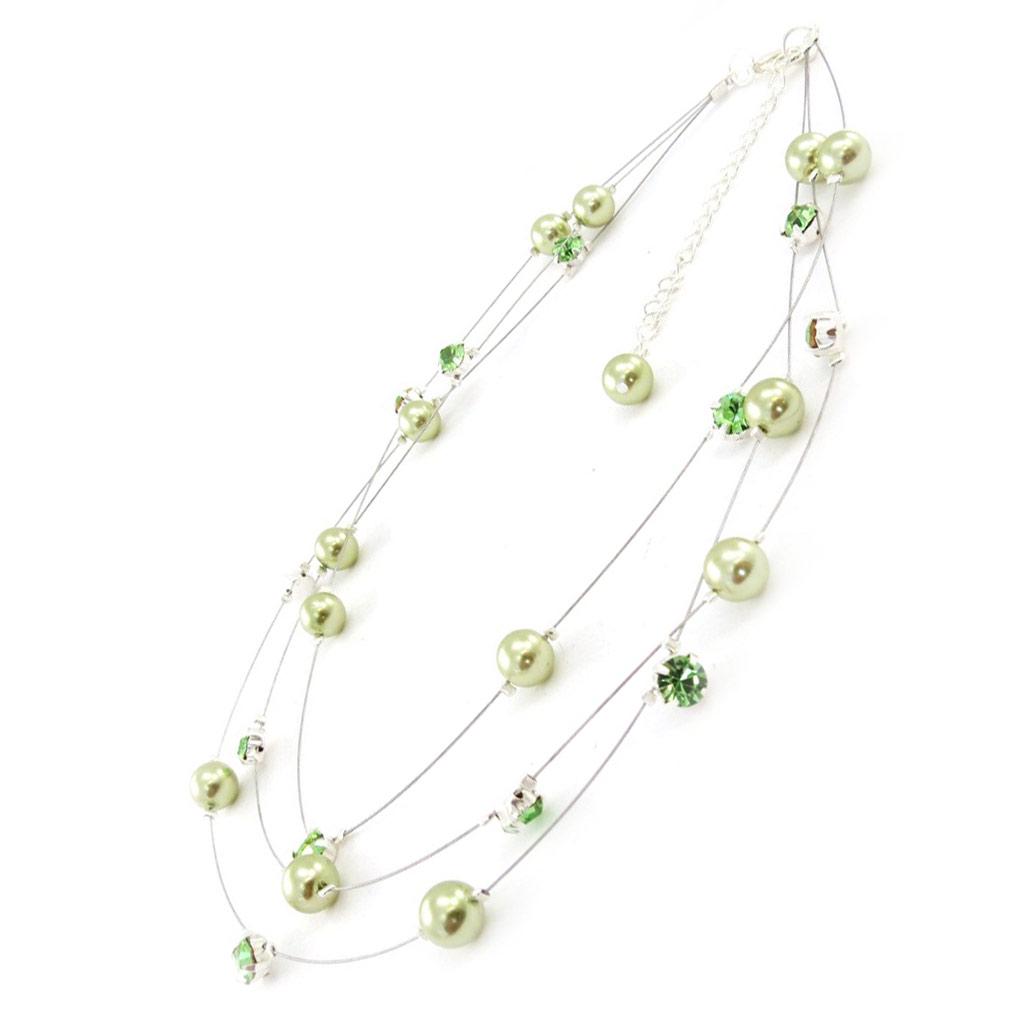 Les Trésors De Lily [J1213] - Green 'Sissi' Necklace