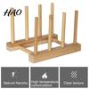 Cabinet Tableware Organizer Kitchen Storage Rack Bamboo Anti-skid Plate Pot Lid Dish Laptop Bowl Drying Holder Organization Cutting Board Drainage