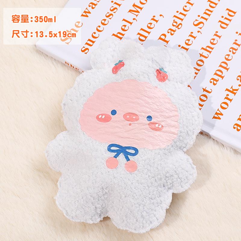 Cartoon Plush Bear Water Bottle Water Filling Teddy Velvet Small Portable Student Hand Warmer Cute Warm Water Bag