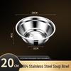 Stainless Steel Multi-Purpose Bowl Set for Soup, Noodles, Rice, and Fruits