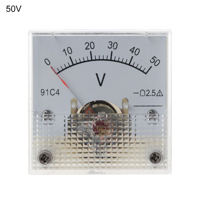 Dial Type DC Voltage Meter Voltmeter Analog Panel Rectangular Plastic Volt Tester 3/5/10/15/20/30/50/100/150/250V