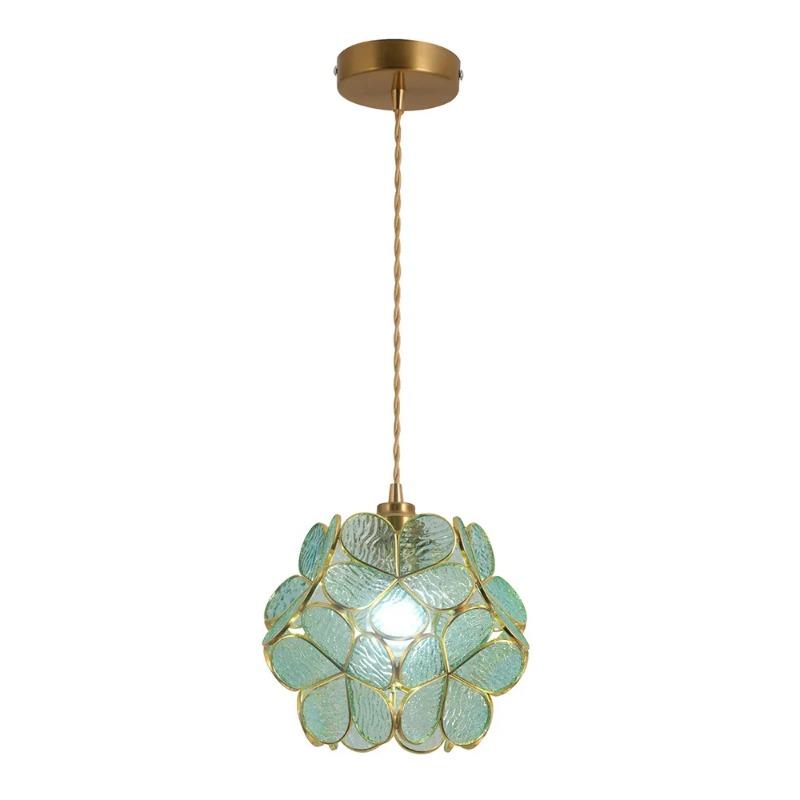 Lămpi Suspendate din Sticlă Lampă de Plafon LED Decor Acasă Candelabru Suspendat Felinar Floare Lustre Agățate Corp de Iluminat Insulă Bucătărie