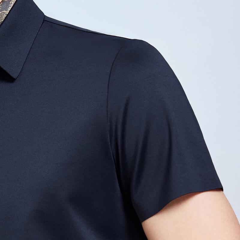 Antonio Men's Silk & Linen Blend Easy-Care Short Sleeve Shirt