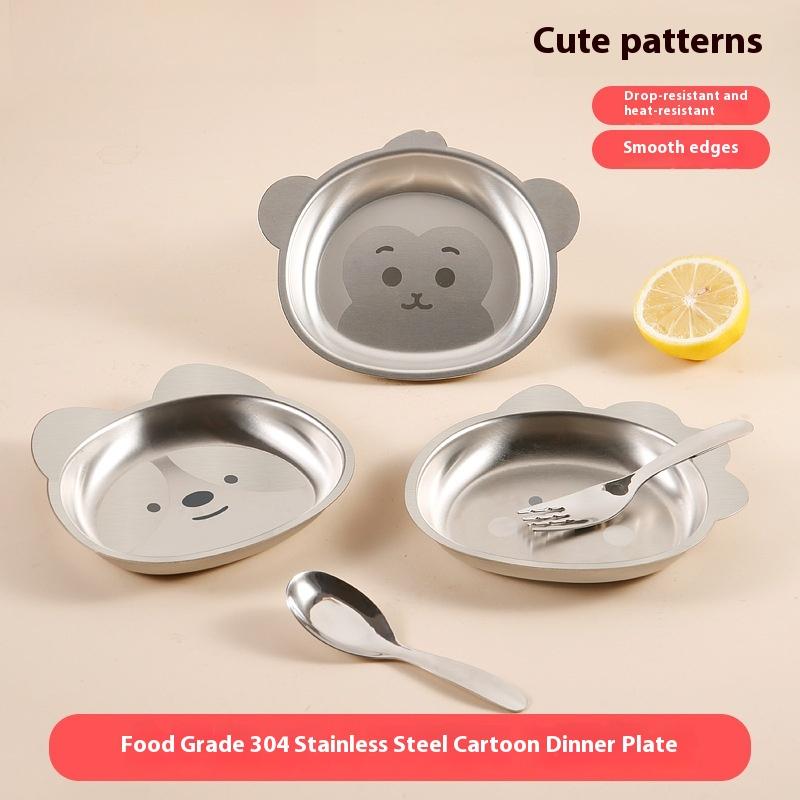 304 Stainless Steel Children's Cartoon Plate