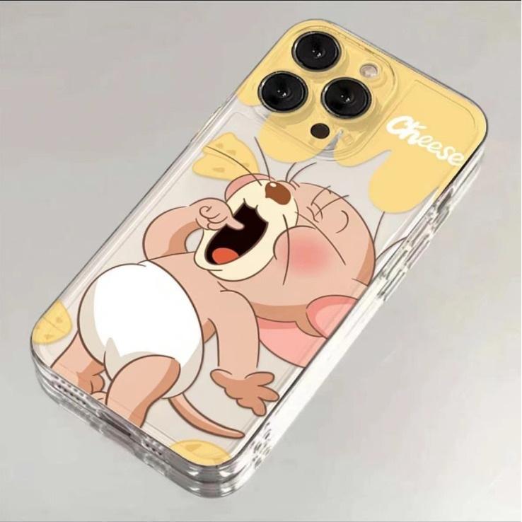 Cute Cartoon Tom and Jerry for Apple 16/16promax Phone Case 12/11pro Transparent Xr/xs