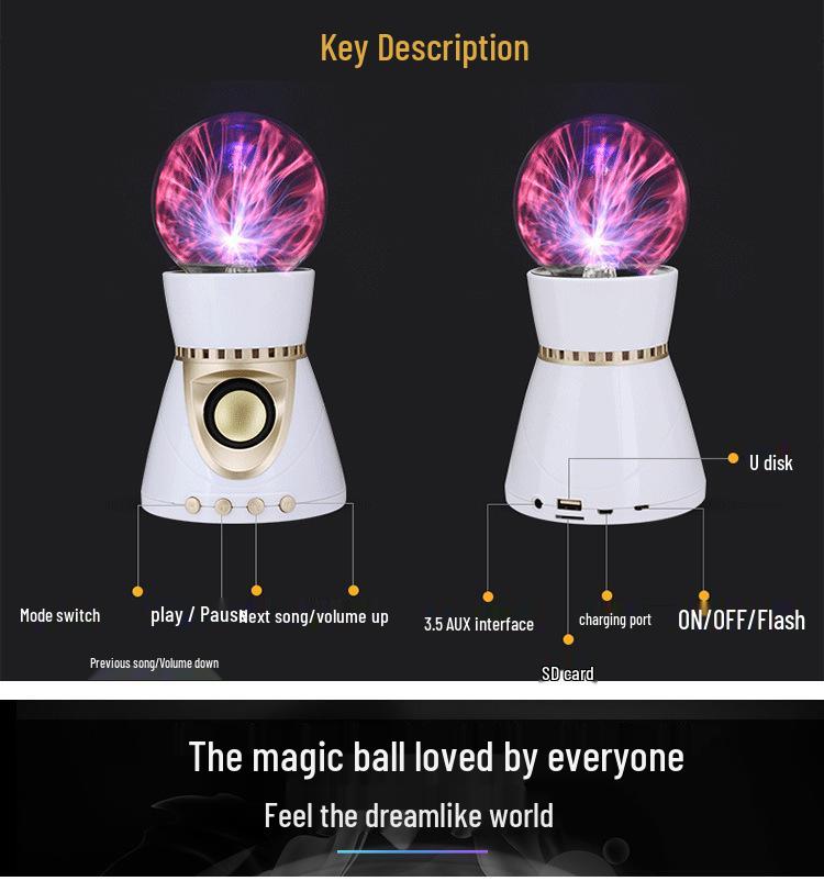 Children's Day Gift: Boy's Magic Plasma Crystal Ball - Electrostatic Induction Technology Ornament