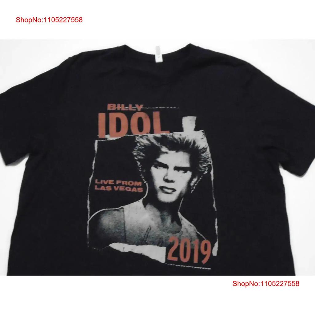 Billy Idol T Shirt 2019 Live From Las Vegas Concert Black Rock Unisexs 2xl Vintage Homme Stretched Designer Clothes Unisex