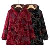 New Winter Cotton-padded Clothes with Velvet To Keep Warm, Wife Winter Cotton-padded Jackets with Hooded Old Thick Clothes