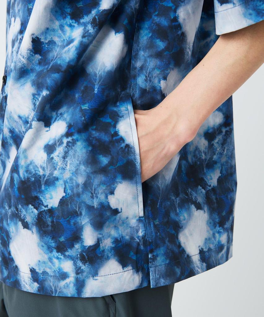 Patterned Shirt Mori Tops Shirt Long Sleeve NAVY M [Snow Peak] SH-26SU011 Men's Women's