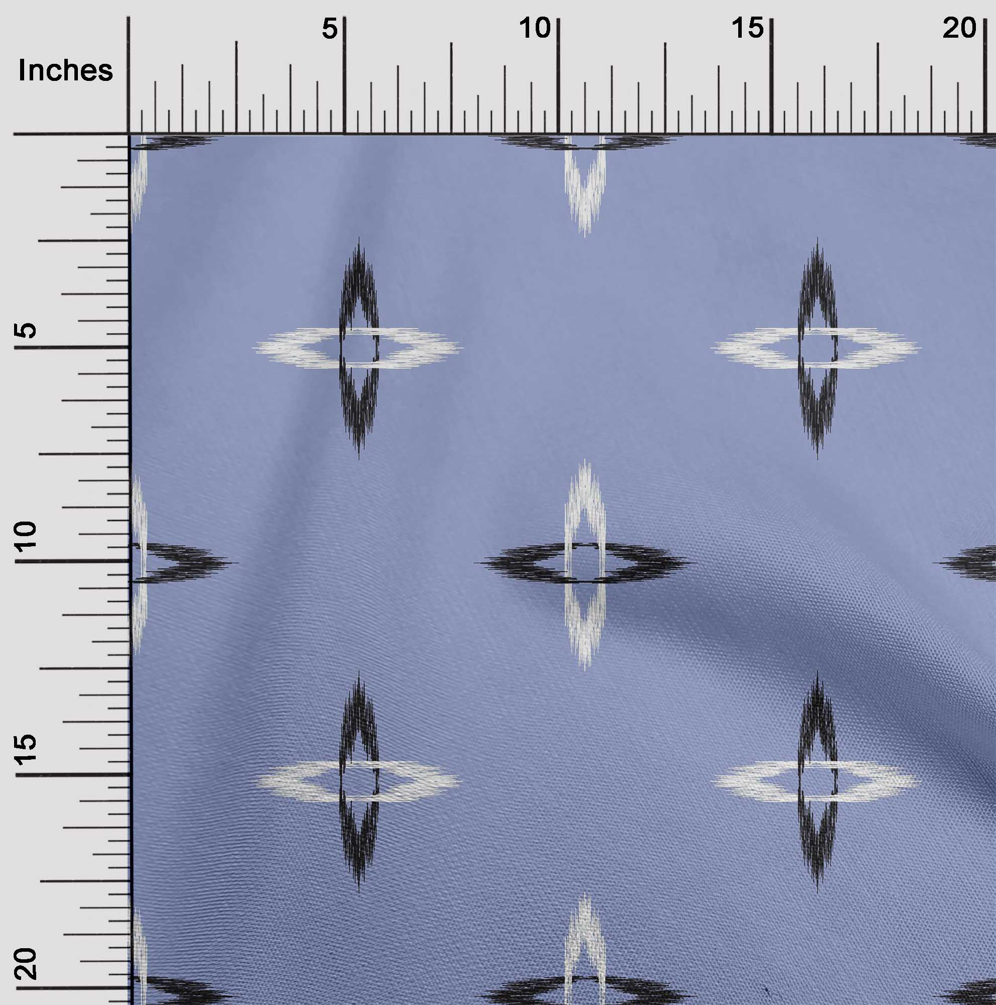 

OneOone Cotton Flex Fabric Arrow Ikat Print Fabric By The Yard шириною 40 дюймів 42 Inch Wide - Viscose Chiffon синій
