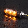 8mm Universal Motorcycle Mini LED Turn Signal Indicator Light For Honda Suzuki Kawasaki Yamaha Amber Flashing Turn Signal Lamp