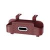 Multifunctional Car Seat Back Leather Tissue Storage Box Phone And Tablet Stand Place Water Cup Portability Trash Hook Bag