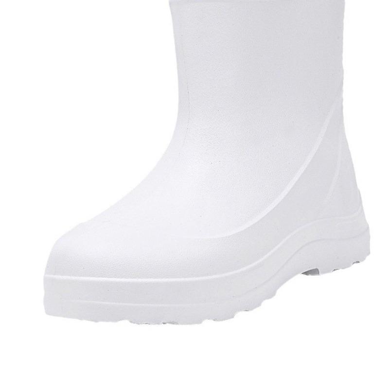 eva non-slip waterproof rain boots unisex winter warm light work shoes medium tube bag head water boots factory S
