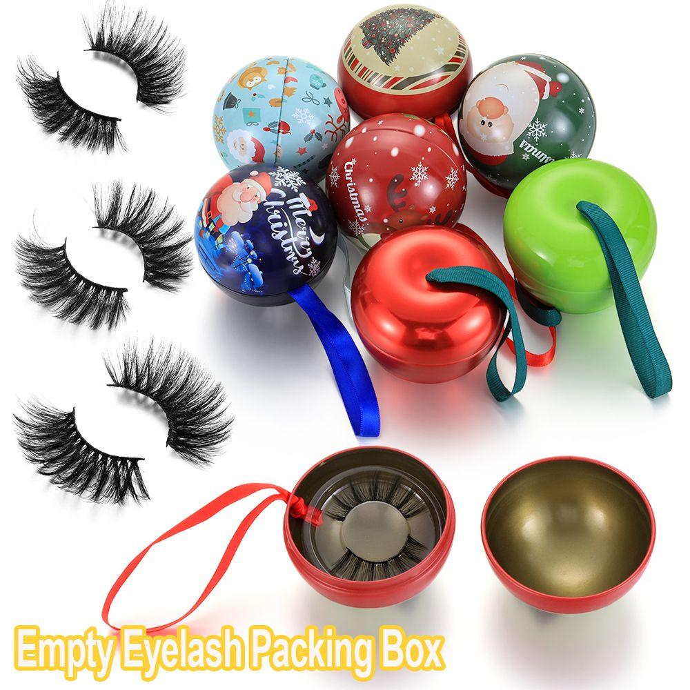 

Hair Eyelash Eye Makeup Tools False Eyelashes Lashes Boxes Eyelash Box with Tray Christmas Style
