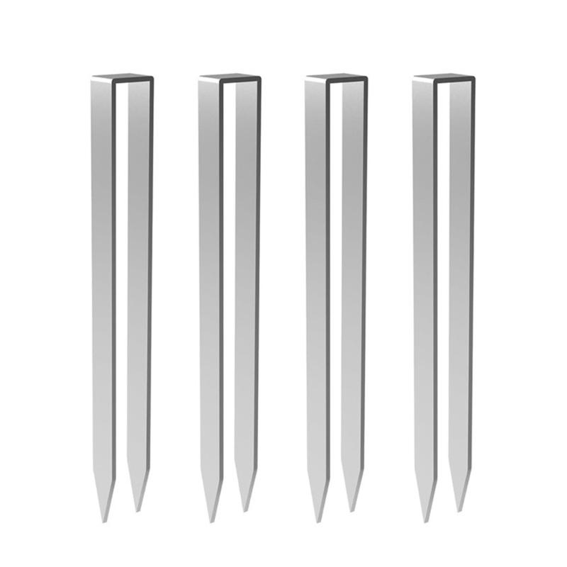 

4Pcs Tent Stakes Stainless Steel Peg Arch-Shaped Steel Ground Anchors Heavy Duty Ground Anchors for Rose Arch 1