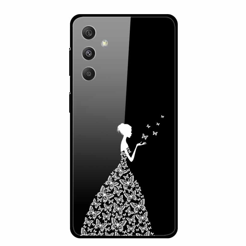 

Glass Case For Samsung Galaxy M55 A55 Phone Case A 55 Hard Tempered Glass Back Cover For Samsung S25 S 25 Plus Case Soft Bumper Galaxy M55