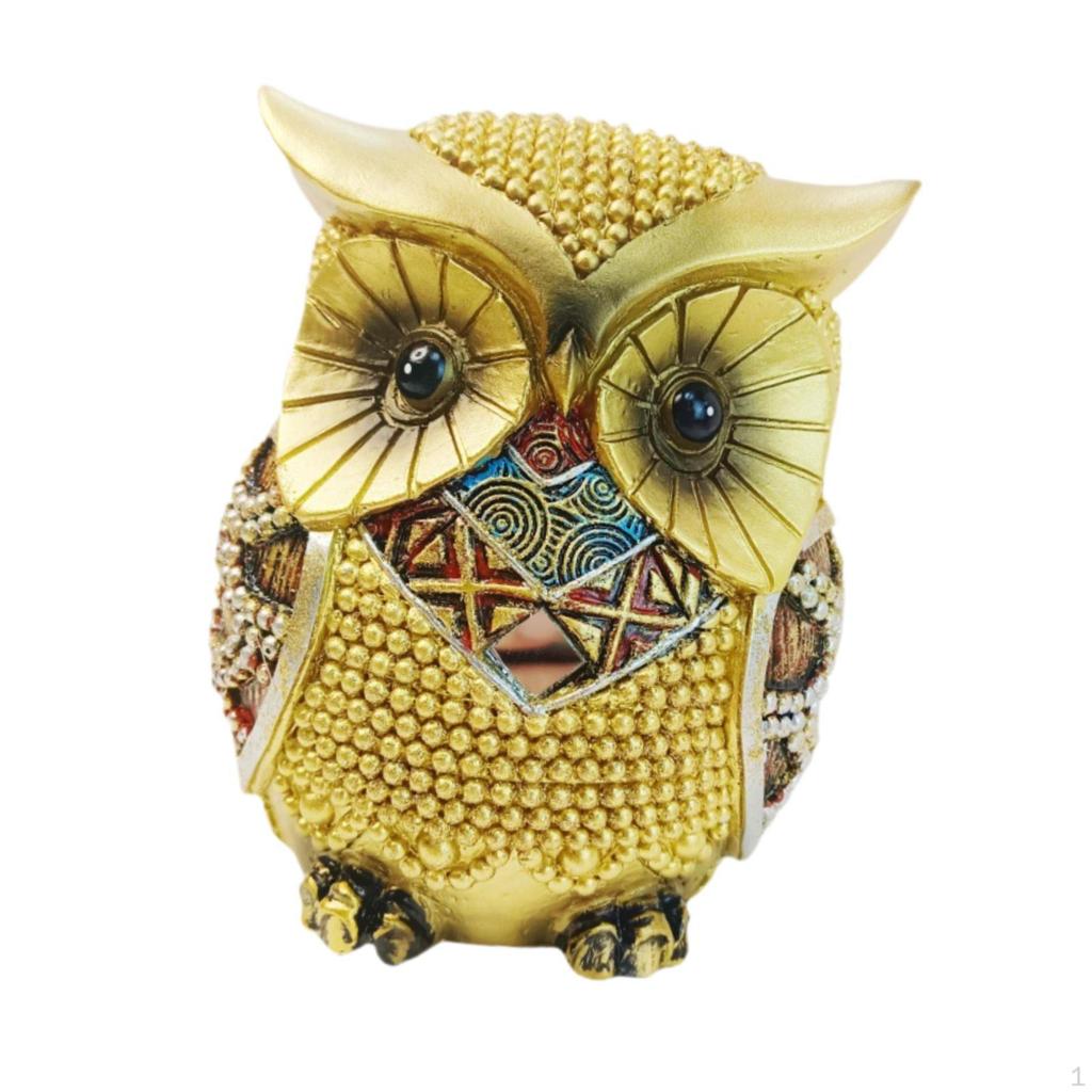 Collectible Owl Statue Miniature Figure for Desktop And Shelf Decor