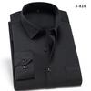 Anti-Wrinkle Men Shirts Long Sleeve Dress Shirts For Men Slim Fit Camisa Social Business Blouse White Pocket Office Shirt S-4XL