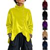 Women's Fall Winter Loose Fit Button Long Sleeve Top Casual Blouse for Everyday Wear