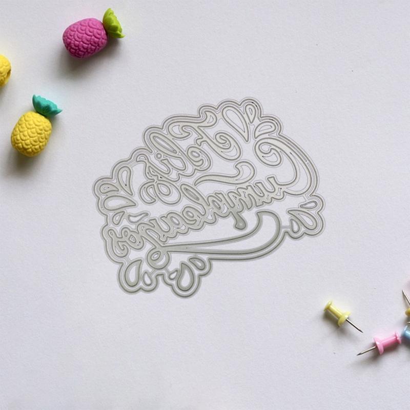 Happy Birthday Letter Border DIY Die Cut for Card Making Frame Cutting Die Embossing Templates for Photo Scrapbook Craft