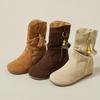 Retro Flat-bottomed Short Boots Women's 2025 New Autumn Lazy Wind Boots Maillard Slim Versatile Pile Boots