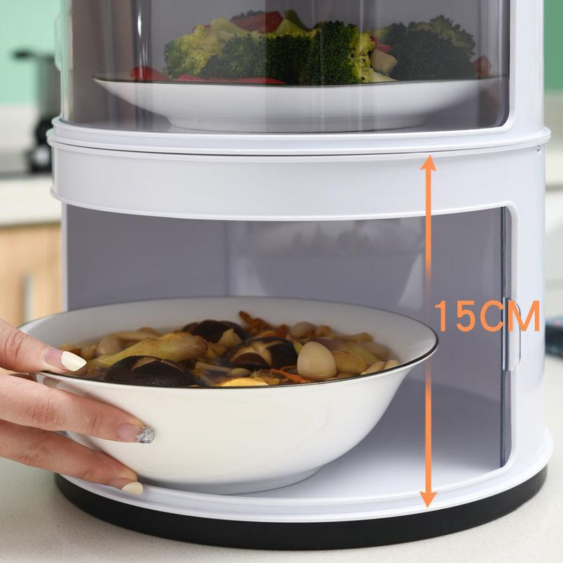 Transparent Stackable Food Insulation Cover Dust Proof Portable For Home Kitchen Keep Food Fresh Storage Organization Save Space