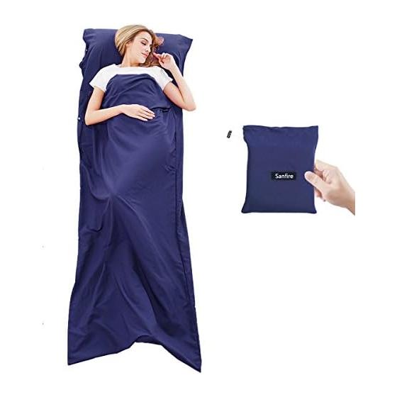 Inner sheet, Sleeping bag, Inner sleeping bag, Travel sheet, Envelope type, Lightweight, Soft to the touch, For travel, trains, hotels, Sleeping in
