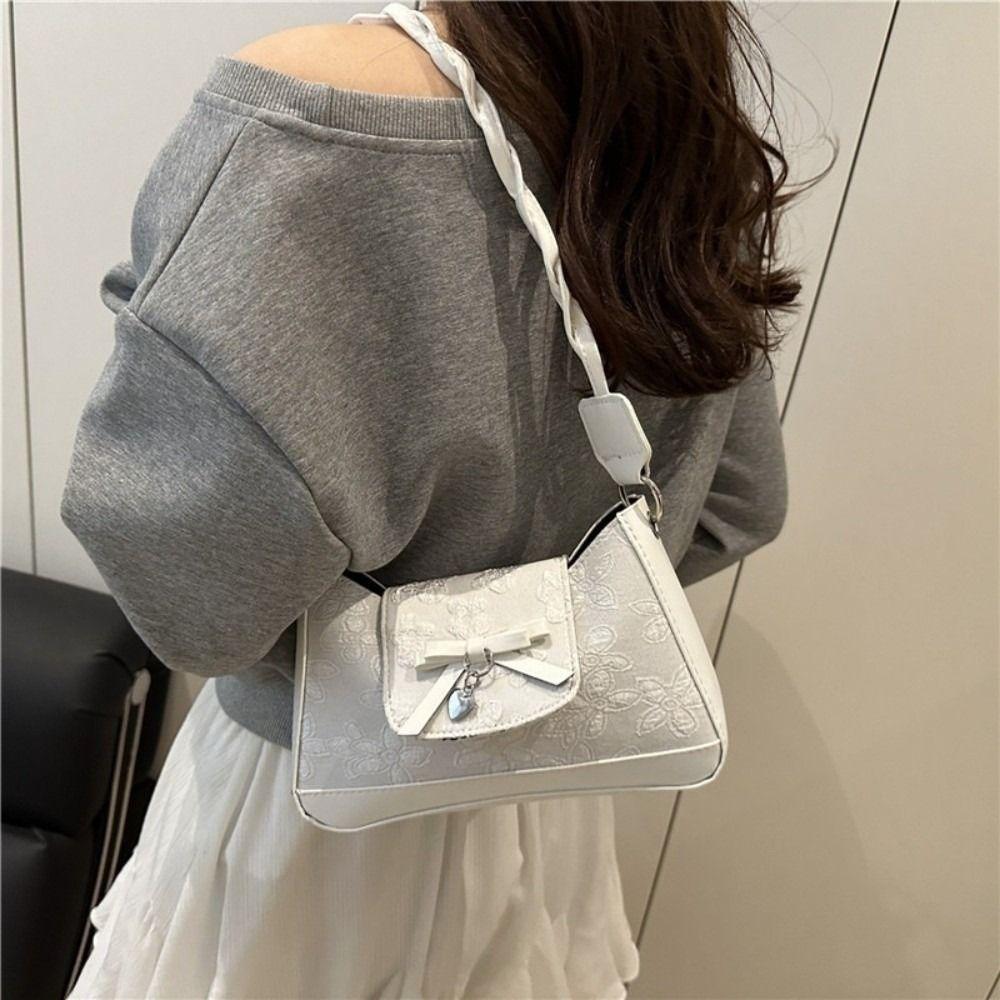 Luxury Bow Shoulder Bag Korean Women's Handbags Fashion Bow Crossbody Bag  Purses