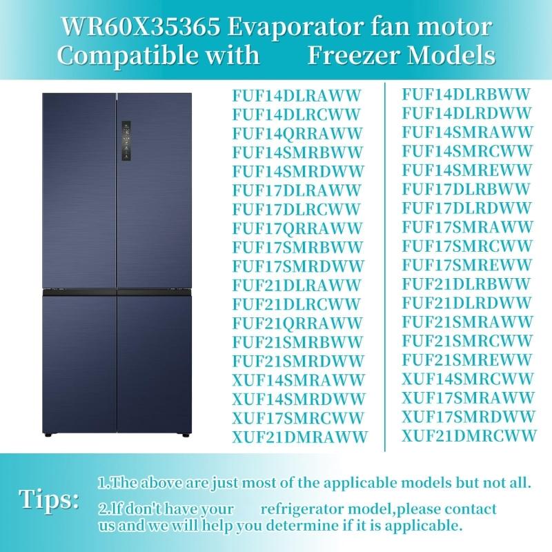 Refrigerator Blower Repair Kits 12V Refrigerator Evaporator Fan Motor For Replace WR60X35365 Part Easy to Use