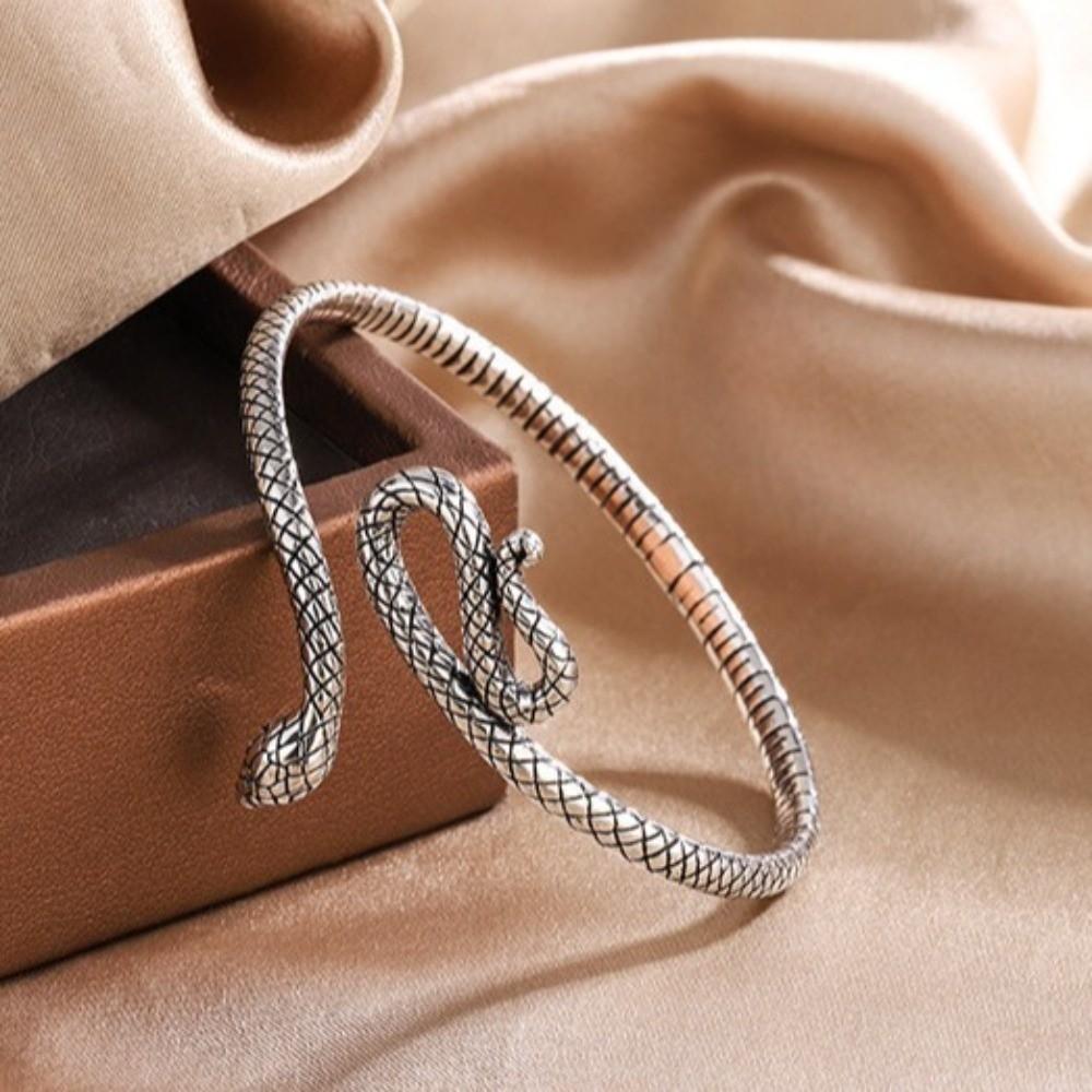 Retro Snake Shape Bracelets Simple Bracelets Personality Opening Bangles  Jewelry Gifts