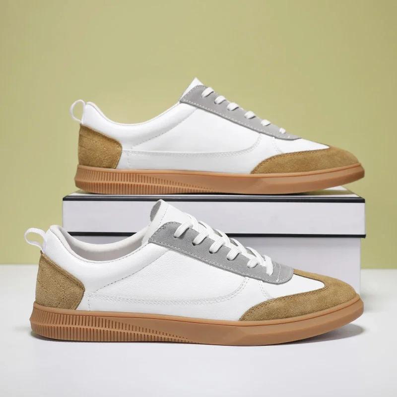 Fashion Luxury Brand Men's Casual Shoes Black Sneakers Genuine Leather Comforthable Mens Casual Shoes Tenis Masculino Outdoor Footwear