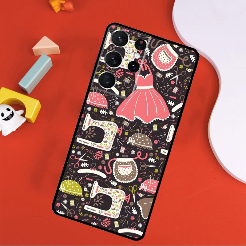 Sewing Machine Phone Case For Samsung Galaxy S25 Ultra S24 Ultra S9 S10 S20 S21 S22 S23 Plus S24 FE Cover
