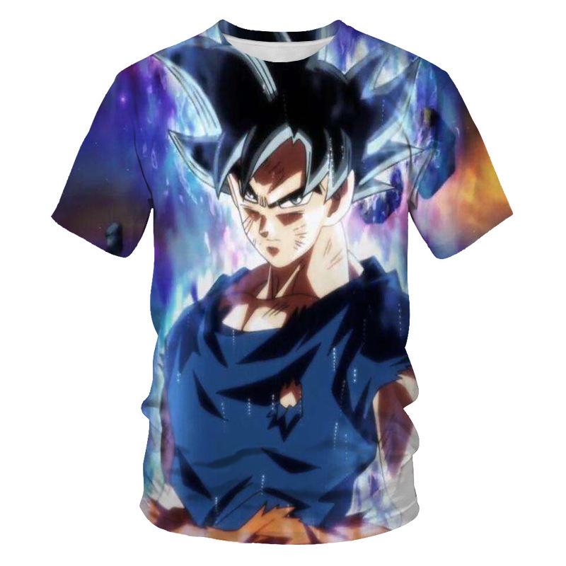 Anime Dragon Ball Goku Print T Shirts Cartoon Shirt Summer Breathable T-shirt And Comfortable T-shirts Mens Clothes Tops