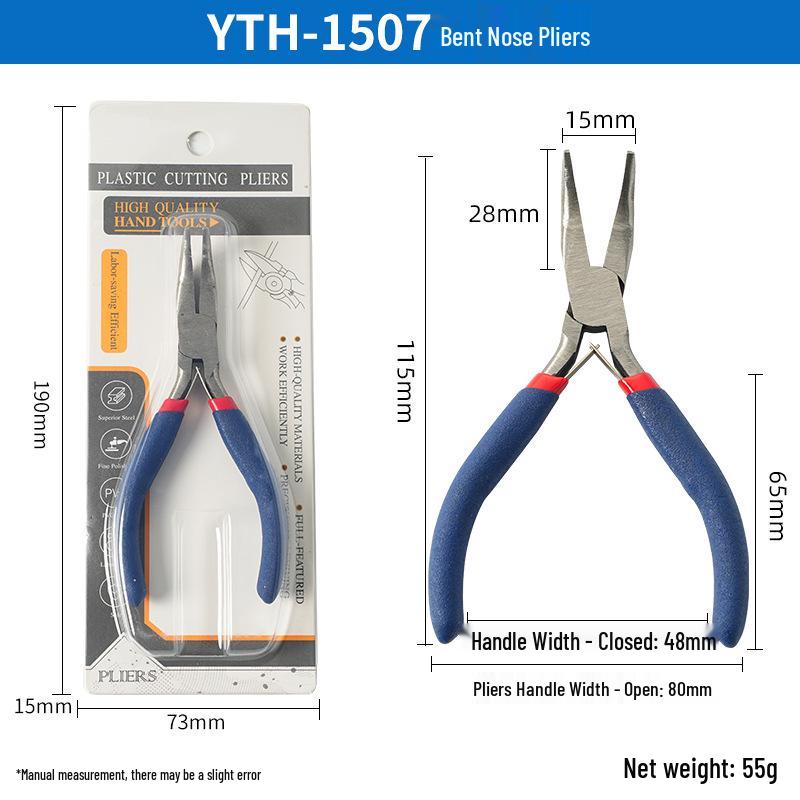 YTH-1500 Jewelry Pliers Set - 4.5" Mini Needle, Long, Bent Nose Tools for DIY Crafts
