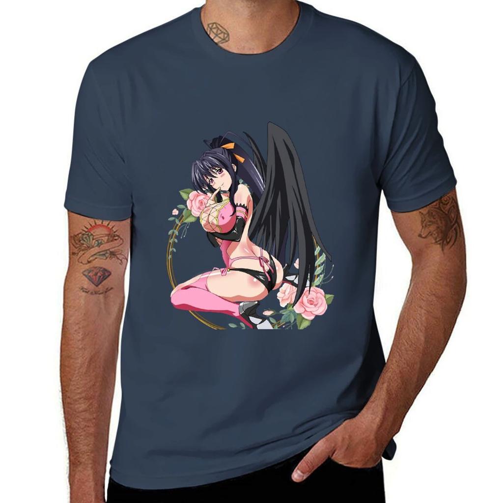 Sexy Akeno High School DxD TShirt Casual Light Summer Short Sleeve Top