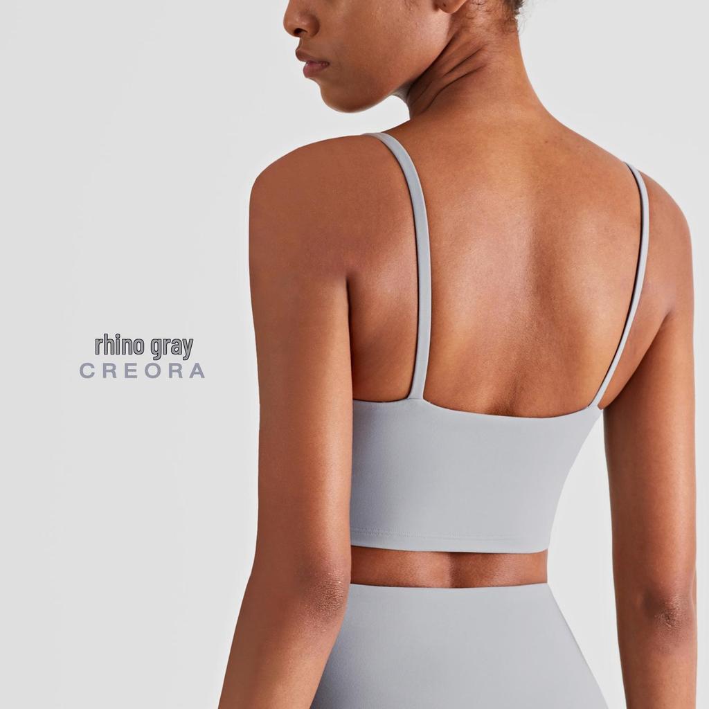 NULS Double-Sided Brocade Women's Sports Bra - Padded Naked Feel Vest for Yoga & Running Fitness