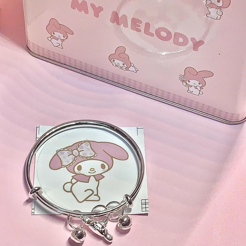 Sanrio Bell Bracelet for Female Students, Cute and Sweet Wristband for Best Friends, Kuromi, My Melody, Cinnamoroll Small Gift