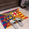 Tappeto con Motivo Calcio FC Barcelona, Tappetino Interno/Esterno, per Picnic, Sala Giochi, Camera da Letto, Ufficio, Soggiorno, Tappeto Decorazione Casa, Regalo di Compleanno