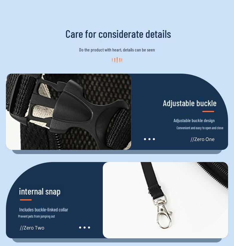 Universal Comfortable Pet Backpack for Small/Medium Cats and Dogs - Cross-border Outdoor Travel Carrier with Thickened Straps