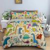 Cute Cat Bedding Set 2-3Pcs Bedroom Quilt Cover Set Single Double Size Polyester Duvet Cover Pillowcase for Adult Boy Girl