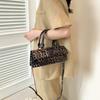 Bags Messenger Bag Women 2025 New Bag Korean Version Fashion Leopard Print Ins Messenger Portable Shoulder Small Square Bag Pu