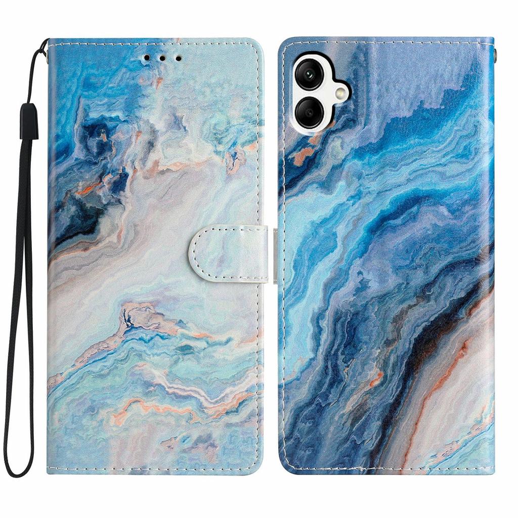 Für Samsung Galaxy A07 Brieftasche Hülle PU Leder Musterdruck Ständer Handyhülle mit Riemen