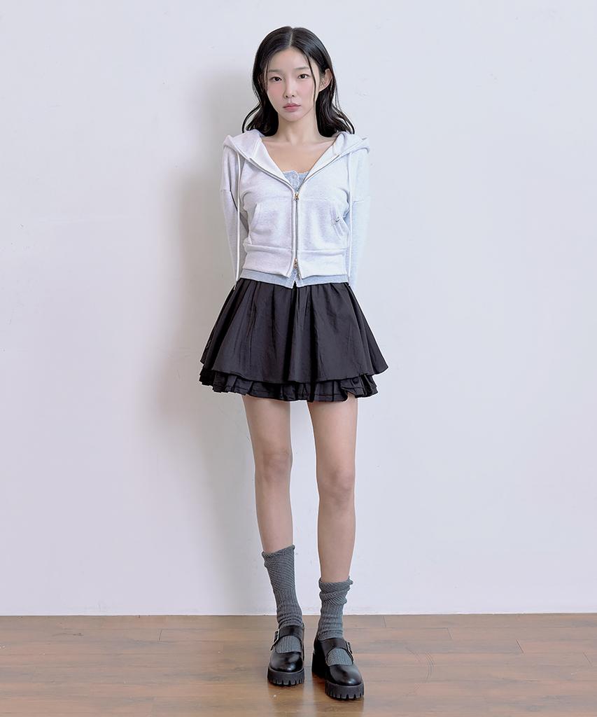 Tetemochi Frill Tiered Skirt (Black)