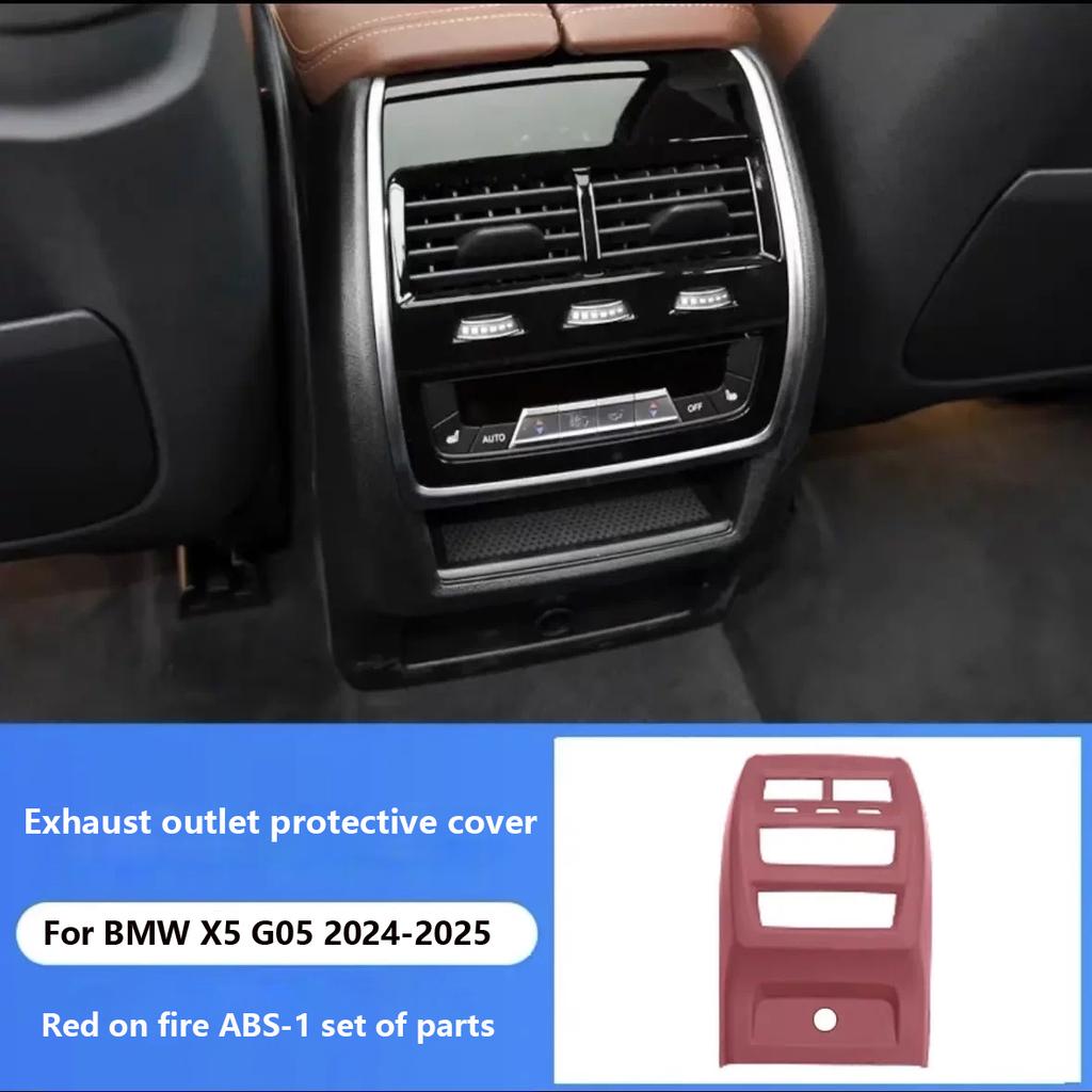 ASB Fibre de carbone Pour BMW X5 G05 X6 G06 - Couvercle de décoration de sortie d'aération arrière Cadre USB Accessoires Auto