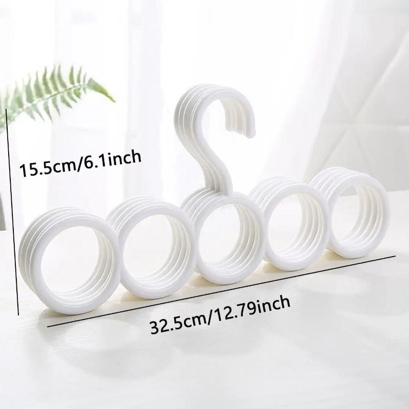 2pcs Multi Functional Circular Hanger, Scarf, Scarf, Tie, Belt Storage Hanger, Home Wardrobe Hook Hanger.