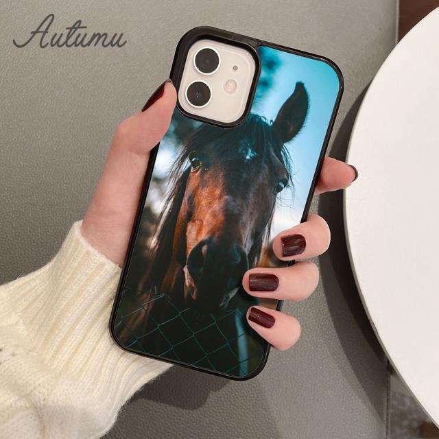 Beautiful Horses Sunset Phone Case for iPhone 11 12 13 14 Pro Max Mini XR XS SE 2020 7 8 Plus Samsung Galaxy S21 S22 Shell