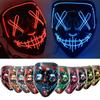 Wireless Halloween Neon LED Purge Mask Masque Masquerade Party Masks Light Grow In The Dark Horror Mask Glowing Masker