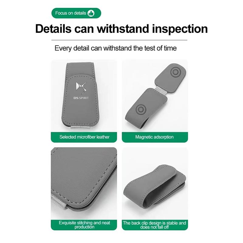 Car Sun Visor Multifunction Card Package Glasses Holder For DS SPIRIT DS4S DS3 DS5 5LS DS6 DS7 DS9 E-Tense WILD Citroen C1 C2